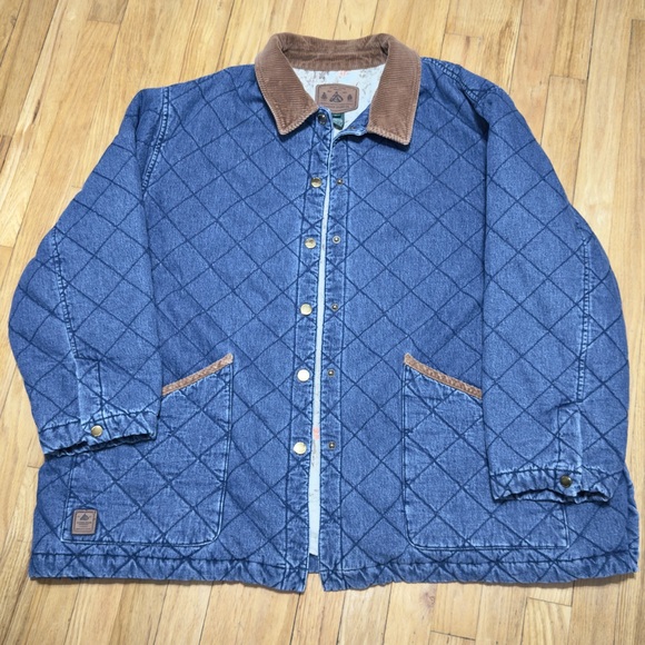 Vintage Ralph Lauren Authentic Blue Jean 3X Quilted Jacket Equestrian Excellent - Picture 1 of 14